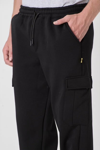 SUPERCULTURE POSER - Pantalone in felpa con tasconi  NERO