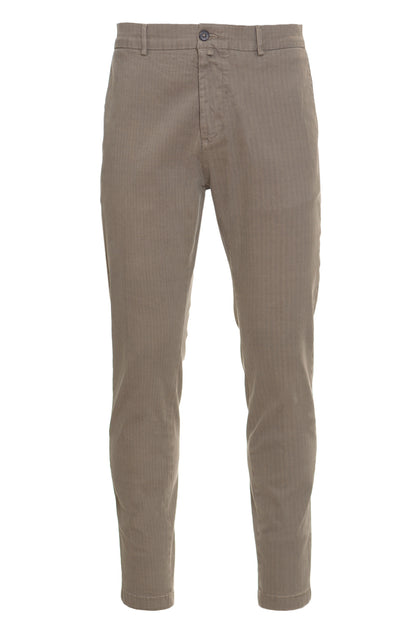 Pantaloni Over/D Cotone Beige